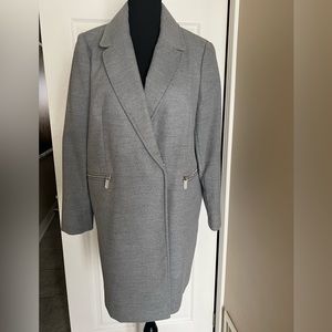 Topshop Grey Double breasted Coat Size 8